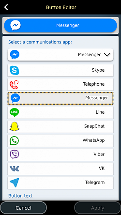 Cruthaigh cnaipí tiomnaithe do WhatsApp, Messenger, Line, Skype, ...
